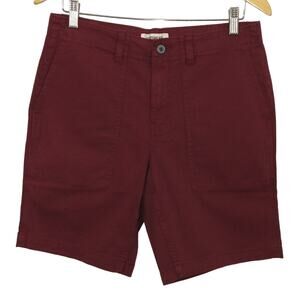 L Goodthreads Mens Shorts Burgundy Dark Wine Red Canvas Casual NWOT Waist 30 x 9